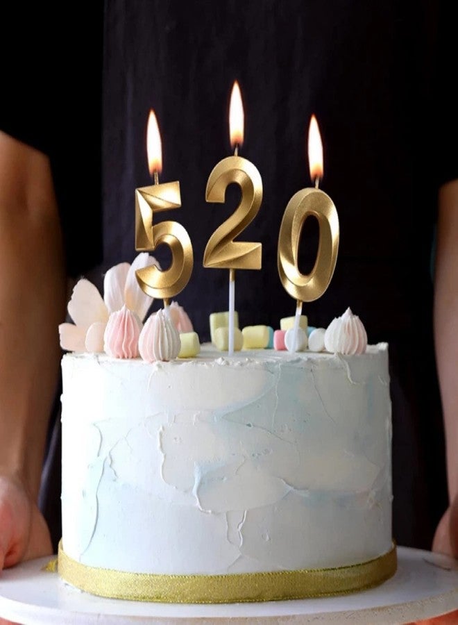 Luxaar Poploons Quality Gold Number Candles, Birthday Cake Candles, 5.3 inches Gold Number Cupcake Candle, Birthday Wedding Anniversary New Year Party Cake Decorations Topper(Number 0-9 for Choosing) (2) - Image 3